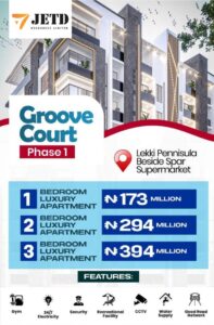 ₦173m, ₦294m ,₦394m Lekki Pennisula 1, 2 & 3 Bedroom Luxury Apartment groove court phase1