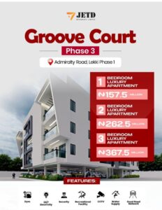 ₦157.5m, ₦262.5m ,₦367.5m Admiralty Road, Lekki 1, 2 & 3 Bedroom Luxury Apartment groove court phase3